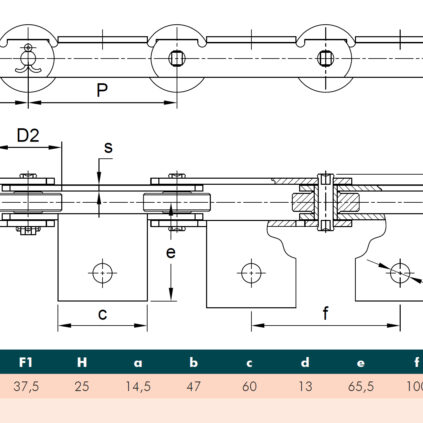 Chain pitch 100/01