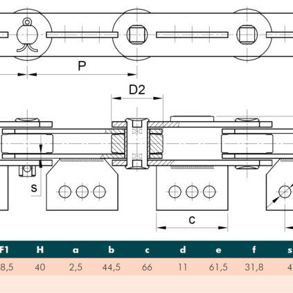 Chain pitch 101,6/09