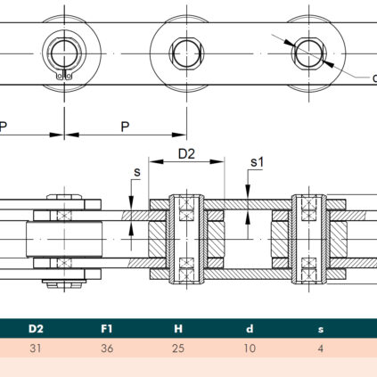 Chain pitch 50/04