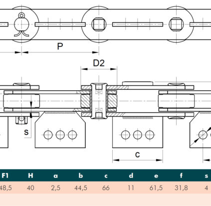 Chain pitch 101,6/09