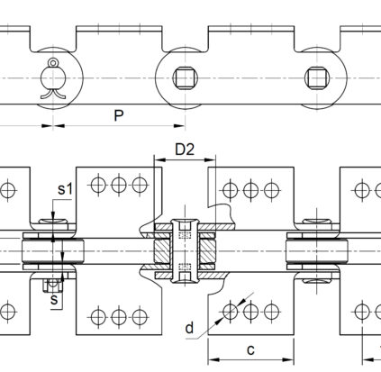 Chain pitch 101,6/06